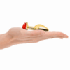 KINK - PLUG ANAL DORADO ROSA ROJA TALLA S - Imagen 2
