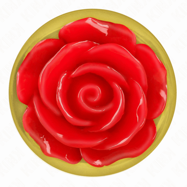 KINK - PLUG ANAL DORADO ROSA ROJA TALLA M - Imagen 5