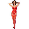 CHILIROSE - CR 4845 CORSET Y MEDIAS ROJO S - Imagen 4
