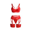 SUBBLIME - 955250 SET SUJETADOR CON LIGUERO BONDAGE ROJO S/M - Imagen 5