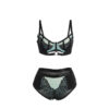 SUBBLIME - 955564 CONJUNTO SUJETADOR CON CREMALLERA DE MALLA DE CHAROL VERDE L/XL - Imagen 5