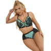 SUBBLIME - 955564 CONJUNTO SUJETADOR CON CREMALLERA DE MALLA DE CHAROL VERDE L/XL - Imagen 3