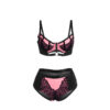 SUBBLIME - 955588 CONJUNTO SUJETADOR CON CREMALLERA DE MALLA DE CHAROL ROSA L/XL - Imagen 5