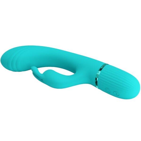 PRETTY LOVE - SCOCCO VIBRADOR RABBIT TURQUESA - Imagen 5