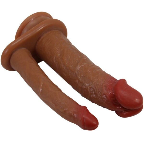 PRETTY LOVE - GORAN DOBLE DILDO REALÍSTICO NATURAL MULATO - Imagen 2