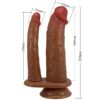 PRETTY LOVE - GORAN DOBLE DILDO REALÍSTICO NATURAL MULATO - Imagen 5