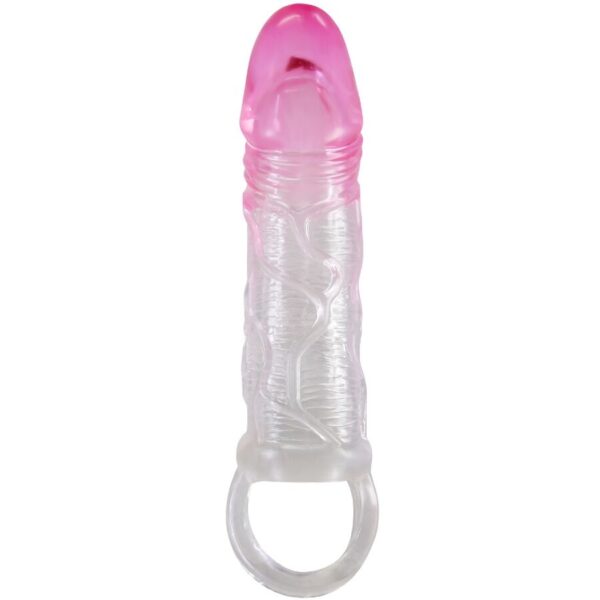 PRETTY LOVE - ODES FUNDA REALÍSTICA ALARGADORA DE 2 CM PARA PENE ROSA - Imagen 2