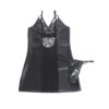 SUBBLIME - 957520 VESTIDO DE CUERO CON ENCAJE FLORAL NEGRO S/M - Imagen 4