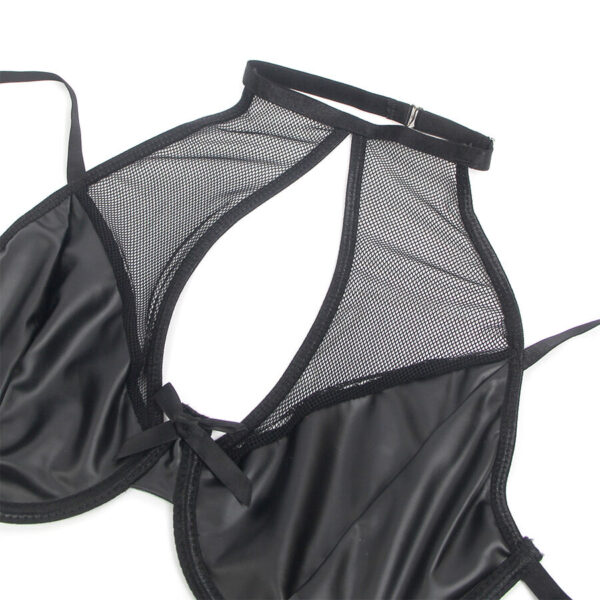 SUBBLIME - 957582 CONJUNTO SUJETADOR Y FALDA DE CUERO NEGRO S/M - Imagen 5