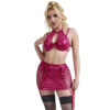 SUBBLIME - 957605 CONJUNTO SUJETADOR Y FALDA DE CUERO ROJO S/M - Imagen 2