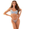 SUBBLIME - 957629 CONJUNTO SUJETADOR Y PANTIES CON BORDADOS DE FLORES CELESTE S/M - Imagen 2
