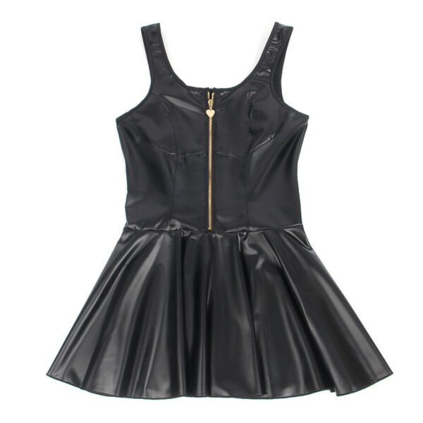 SUBBLIME - 957667 VESTIDO DE CUERO CON CREMALLERA DE CORAZÓN NEGRO S/M - Imagen 5