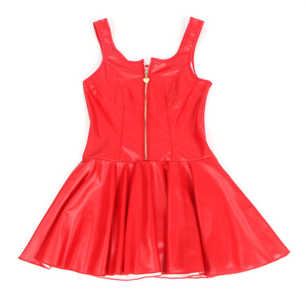SUBBLIME - 957681 VESTIDO DE CUERO CON CREMALLERA DE CORAZÓN ROJO S/M - Imagen 5