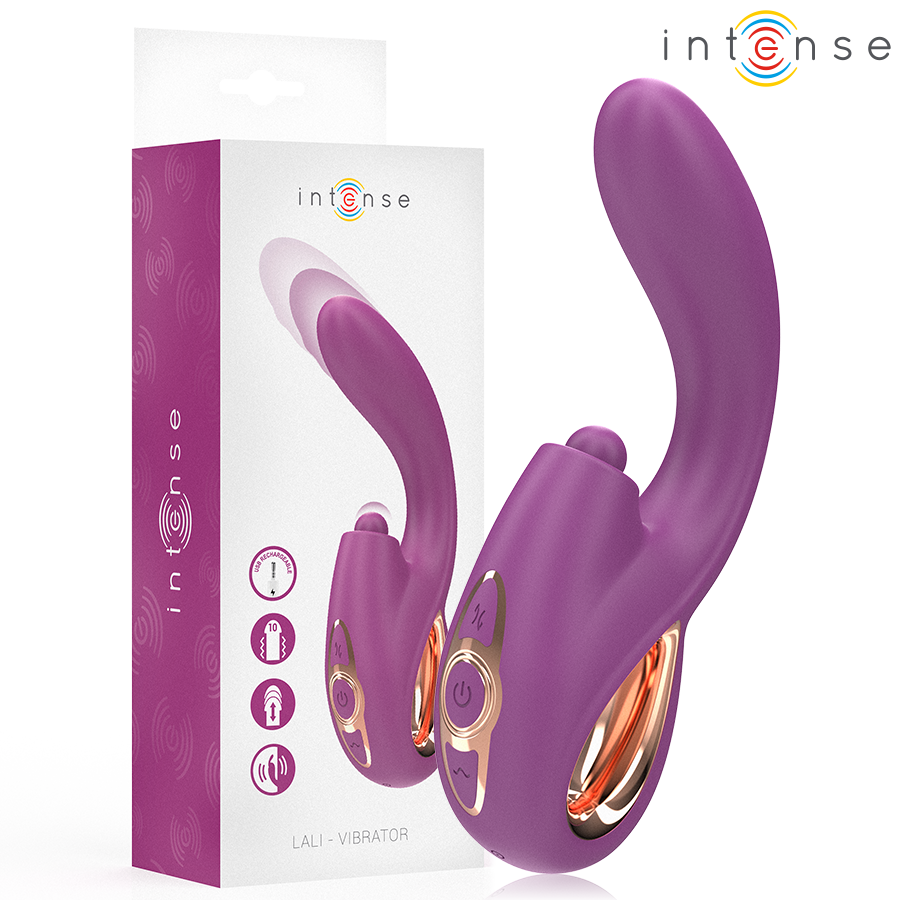 INTENSE - LALI VIBRADOR PUNTO G MULTIFUNCIÓN ESTIMULACIÓN  EMPUJE  VIBRACIÓN MORADO