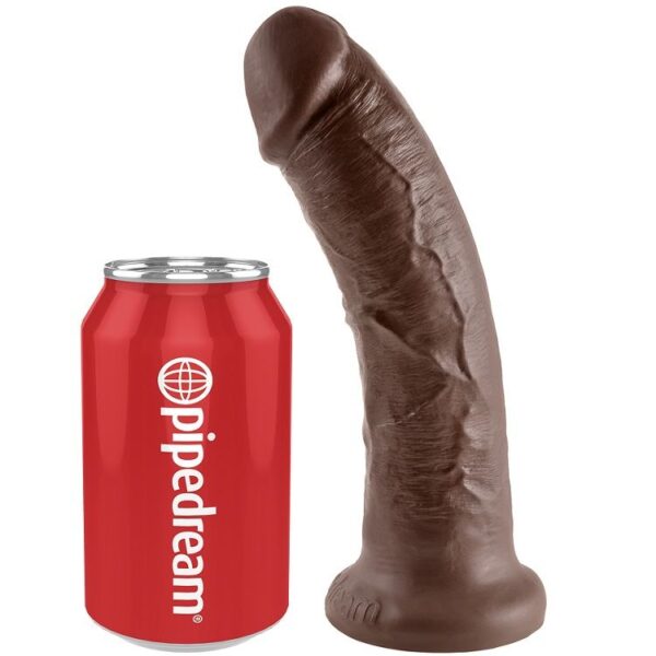 KING COCK - 8 PENE MARRÓN 20.3 CM - Imagen 3