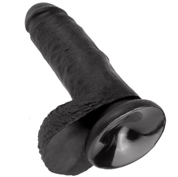 KING COCK - 7 PENE REALÍSTICO NEGRO 17.8 CM - Imagen 5