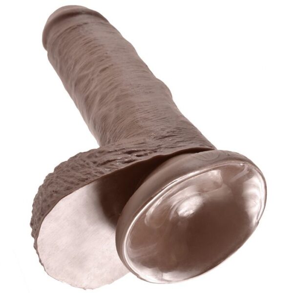 KING COCK - 7 PENE REALÍSTICO MARRÓN 17.8 CM - Imagen 5