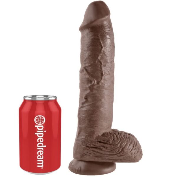 KING COCK - 10 PENE REALÍSTICO MARRÓN 26.5 CM - Imagen 3