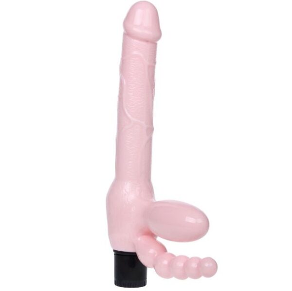 BAILE - ARNÉS SIN CUERDA TPR CON VIBRACIÓN Y ESTIMULACION ANAL 25.4 CM - Imagen 3