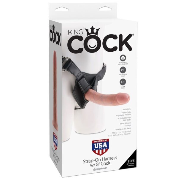 KING COCK - HARNESS CON PENE REALÍSTICO NATURAL 20.3 CM - Imagen 4