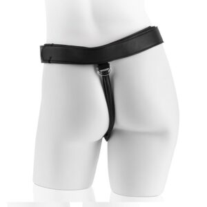 KING COCK - HARNESS CON PENE REALÍSTICO NEGRO 22.9 CM