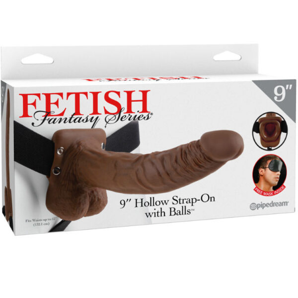 FETISH FANTASY SERIES - 9 ARNÉS CON TESTÍCULOS HUECO MAN 22.9 CM MARRÓN - Imagen 2
