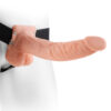 FETISH FANTASY SERIES - 9 HOLLOW STRAP-ON WITH BALLS 22.9CM NATURAL - Imagen 4