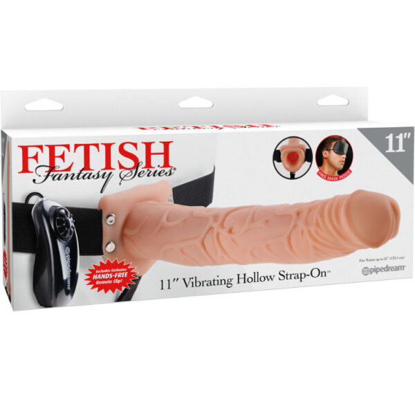 FETISH FANTASY SERIES - 11 ARNES VIBRADOR CON TESTICULOS HUECO MAN 27.9 CM NATURAL - Imagen 3