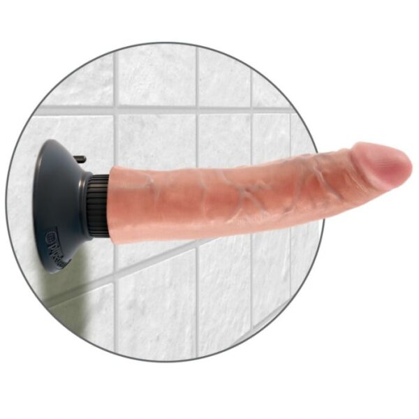 KING COCK - DILDO VIBRADOR 17.78 CM NATURAL - Imagen 5