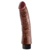 KING COCK - DILDO VIBRADOR MARRÓN 17.78 CM - Imagen 3