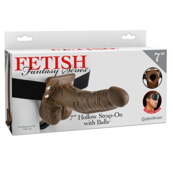 FETISH FANTASY SERIES - STRAP-ON HUECO CON TESTÍCULOS 17.8 CM - Imagen 2