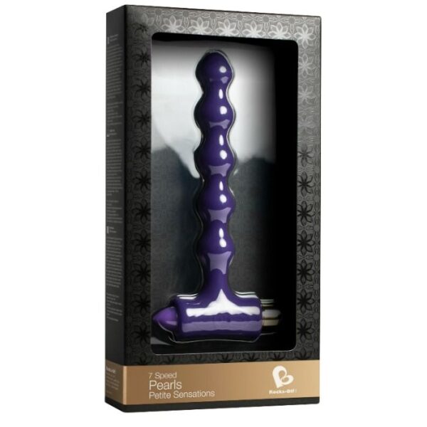 ROCKS-OFF - PLUG ANAL CON VIBRACIÓN Y ONDULACIONES PETITE SENSATIONS PEARLS - Imagen 2