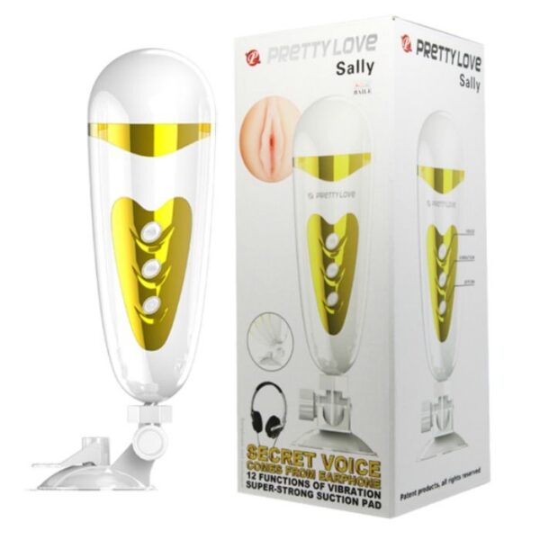 PRETTY LOVE - MASTURBADOR MASCULINO CON VIBRACIÓN Y SONIDO SALLY - Imagen 2