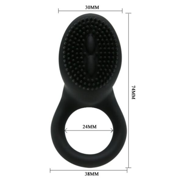 PRETTY LOVE - COBRA ANILLO VIBRADOR COBRA NEGRO - Imagen 5