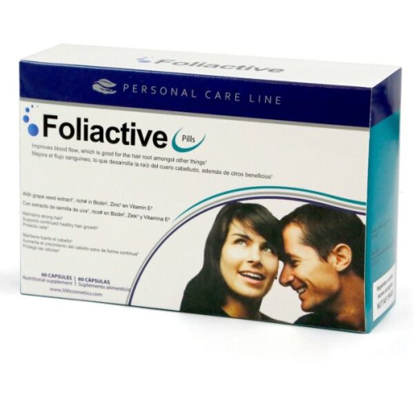 500 COSMETICS - FOLIACTIVE PILLS COMPLEMENTO ALIMENTICIO CAIDA PELO - Imagen 2