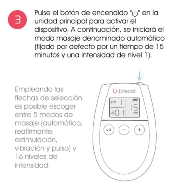 500 COSMETICS - U BREAST AUMENTO PECHOS ELECTROESTIMULACIÓN - Imagen 4