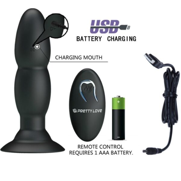 PRETTY LOVE - PLUG VIBRADOR Y ROTACIÓN POR CONTROL REMOTO - Imagen 5