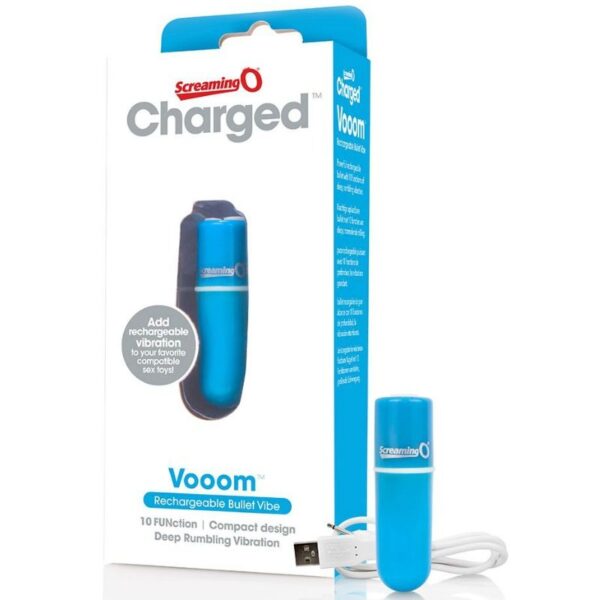 SCREAMING O - BALA VIBRADORA RECARGABLE VOOOM AZUL - Imagen 2