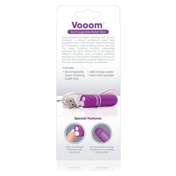 SCREAMING O - BALA VIBRADORA RECARGABLE VOOOM LILA - Imagen 3
