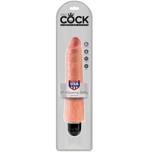 KING COCK - VIBRADOR REALÍSTICO STIFFY 23 CM - NATURAL - Imagen 3