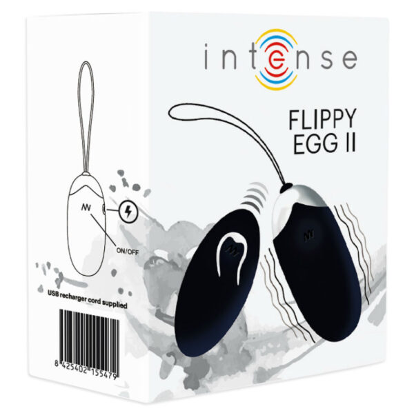 INTENSE - FLIPPY II HUEVO RECARGABLE REMOTO NEGRO - Imagen 5