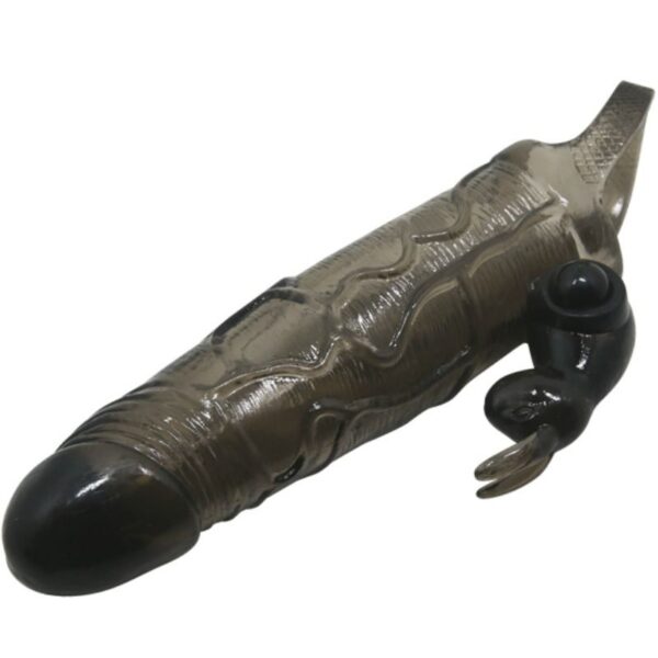 BAILE - BRAVE MAN FUNDA REALISTICA PENE CON RABBIT 16.5 CM NEGRO - Imagen 3