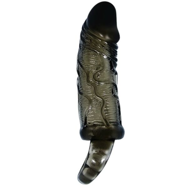 BAILE - FUNDA EXTENSORA PENE CON STRAP PARA TESTÍCULOS NEGRO 13.5 CM - Imagen 2