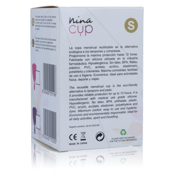 NINA KIKÍ - COPA MENSTRUAL ROSA - TALLA S - Imagen 3