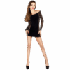 PASSION - WOMAN BS025 BODYSTOCKING ESTILO VESTIDO NEGRO TALLA ÚNICA