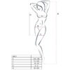 PASSION - WOMAN BS027 BODYSTOCKING ESTILO VESTIDO BLANCO TALLA ÚNICA - Imagen 2