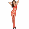 PASSION - WOMAN BS032 BODYSTOCKING ROJO TALLA ÚNICA