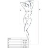 PASSION - WOMAN BS027 BODYSTOCKING ESTILO VESTIDO NEGRO TALLA ÚNICA - Imagen 3