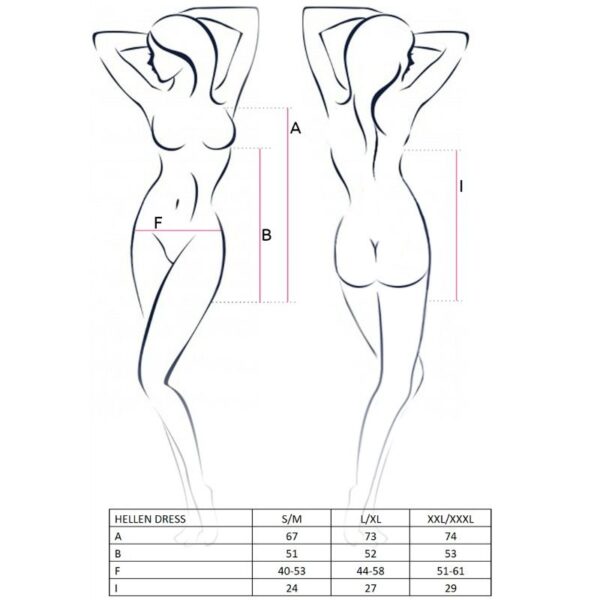 PASSION - WOMAN HELLEN VESTIDO Y TANGA TALLA L/XL - Imagen 2