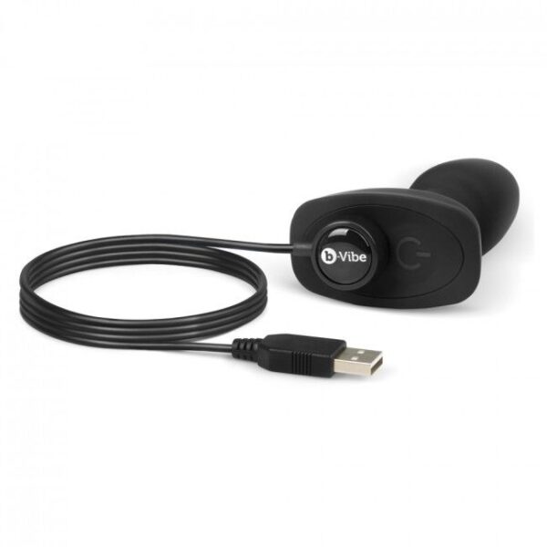 B-VIBE - RIMMING CONTROL REMOTO ANAL PLUG PETITE NEGRO - Imagen 2